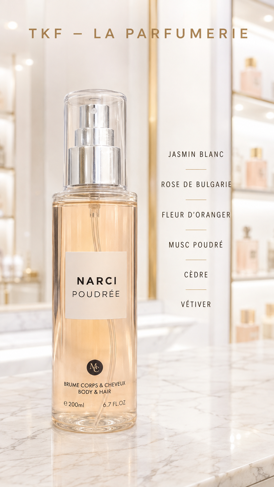 Narci Poudrée – Brume Parfumée Corps & Cheveu