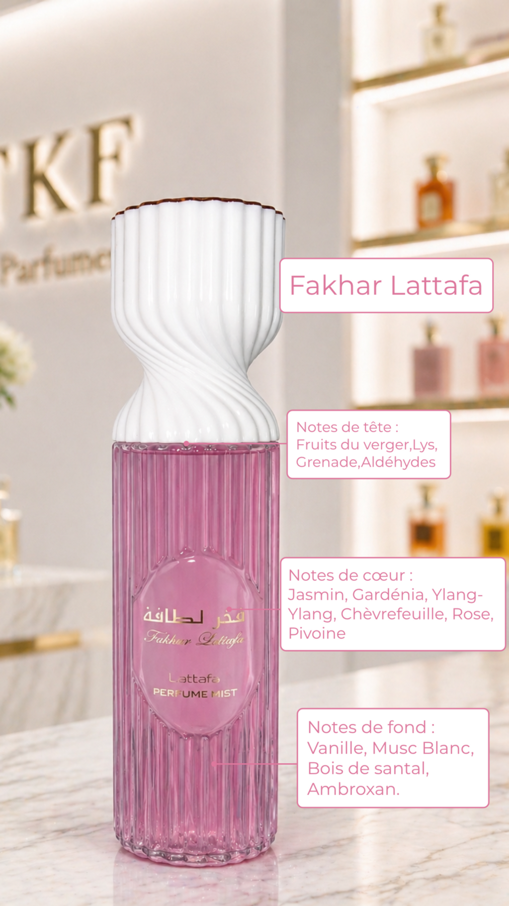 Fakhar Lattafa brume corps et cheveux 250ml