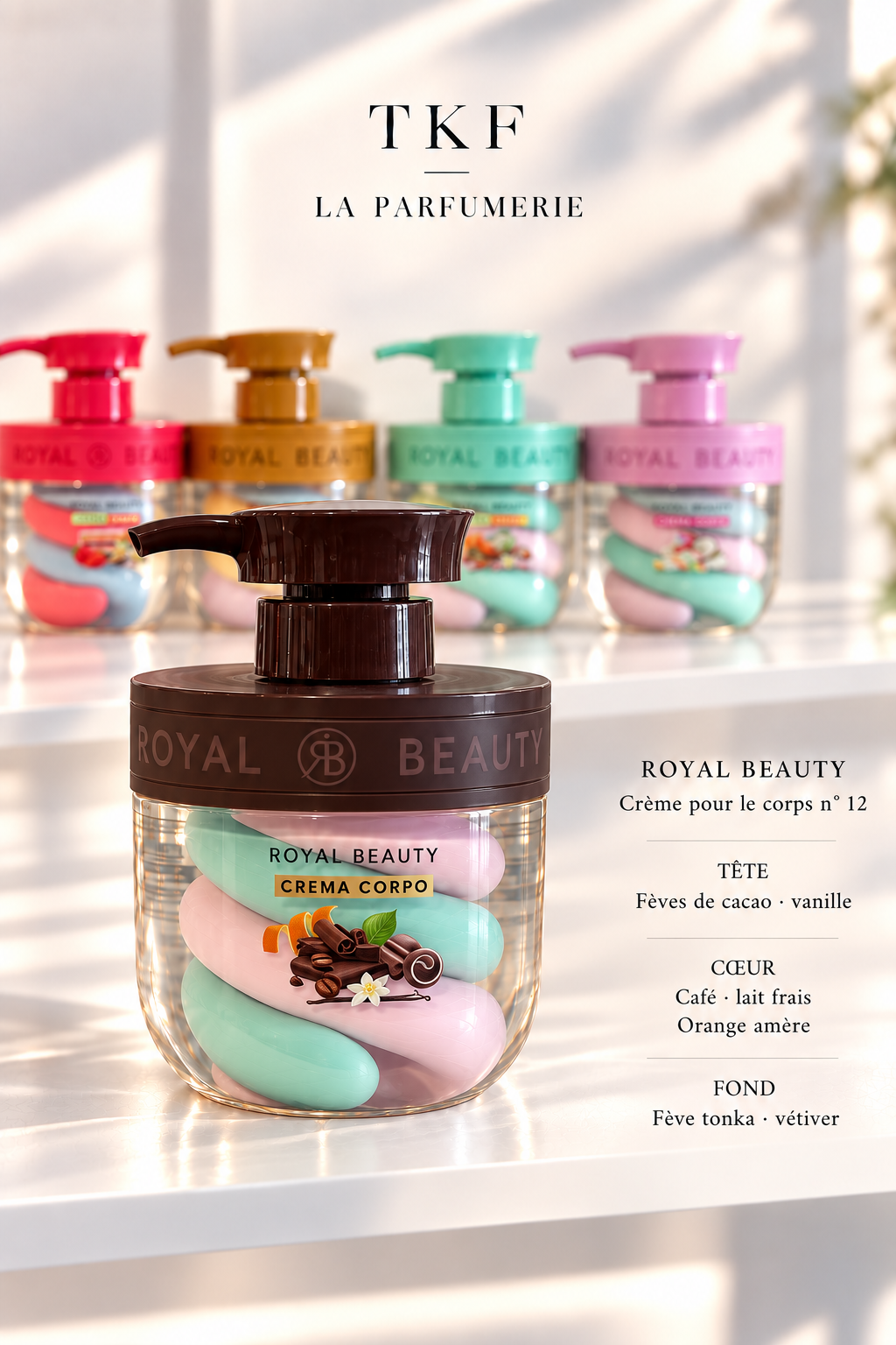 Crèmes corps Gourmandes 360ml Royal Beauty