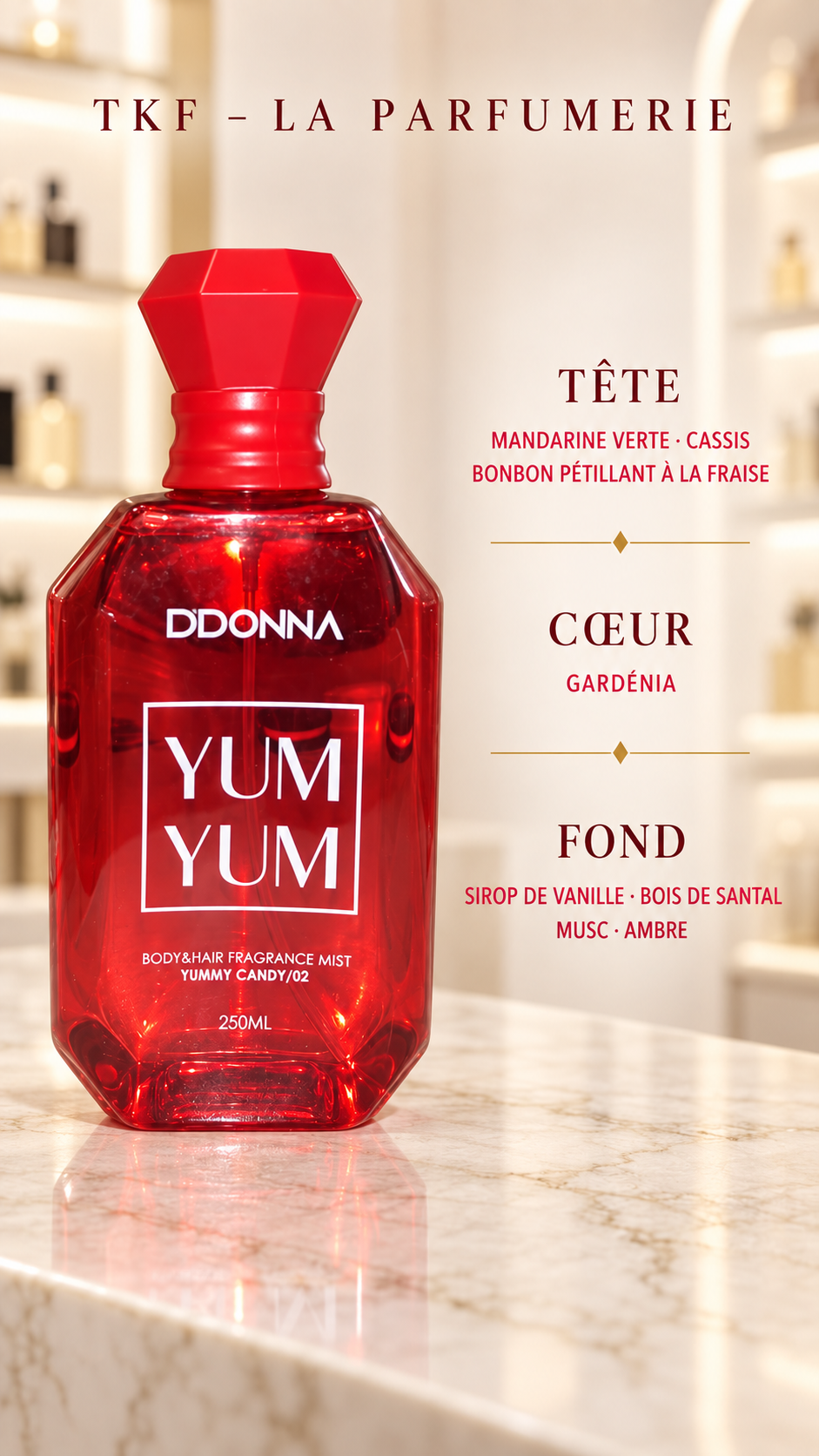 BRUMES PARFUMÉES YUM YUM – CORPS & CHEVEUX – 250 ML