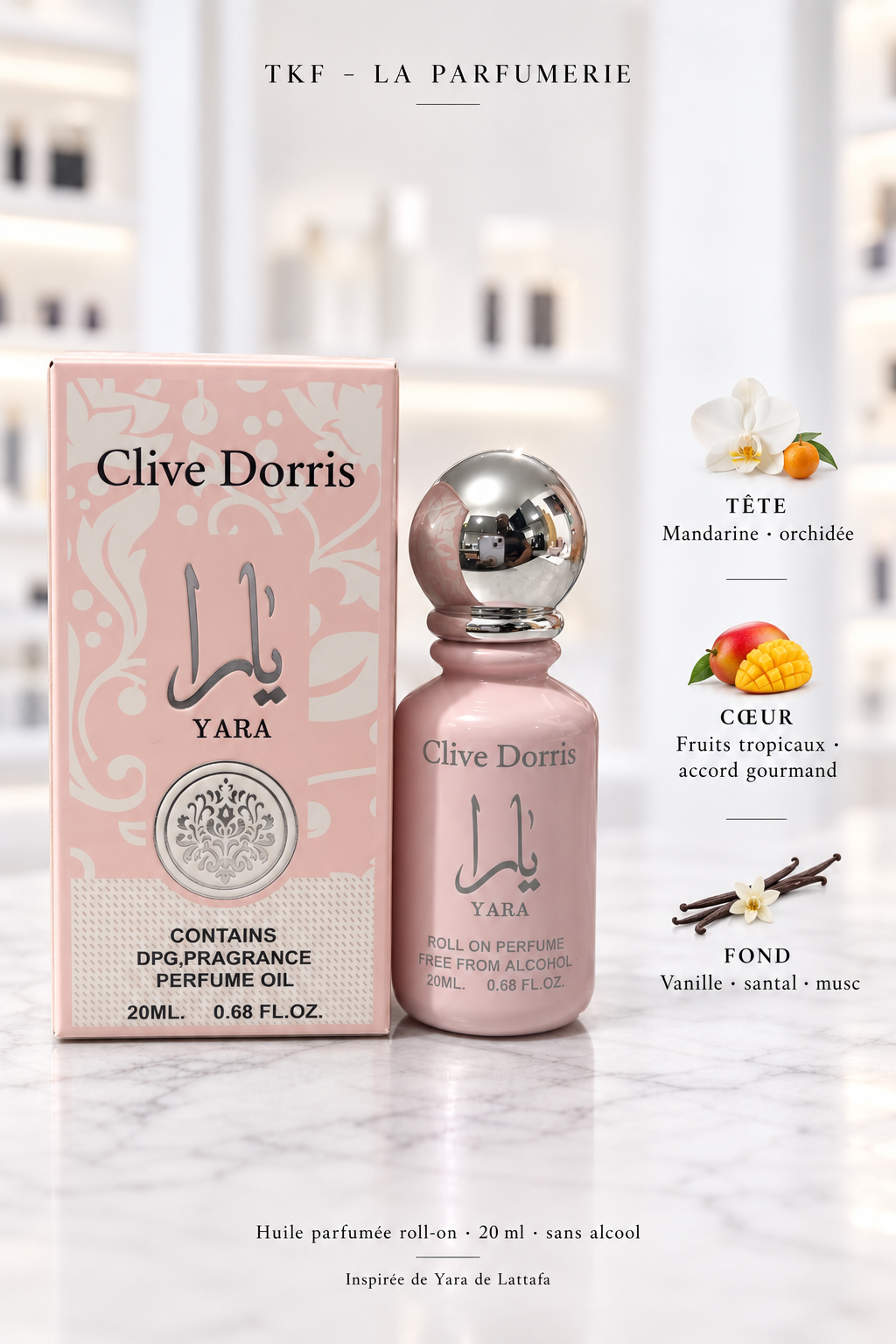 Huiles parfumées roll-on Clive Dorris – 20 ml