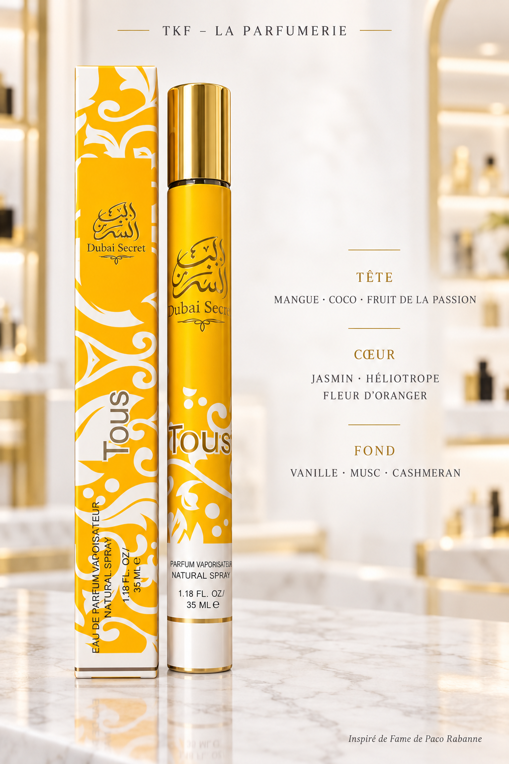 Les vaporisateurs de sac 35ml