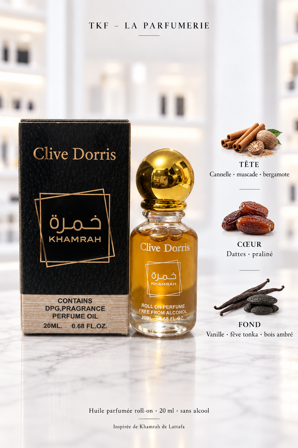 Huiles parfumées roll-on Clive Dorris – 20 ml