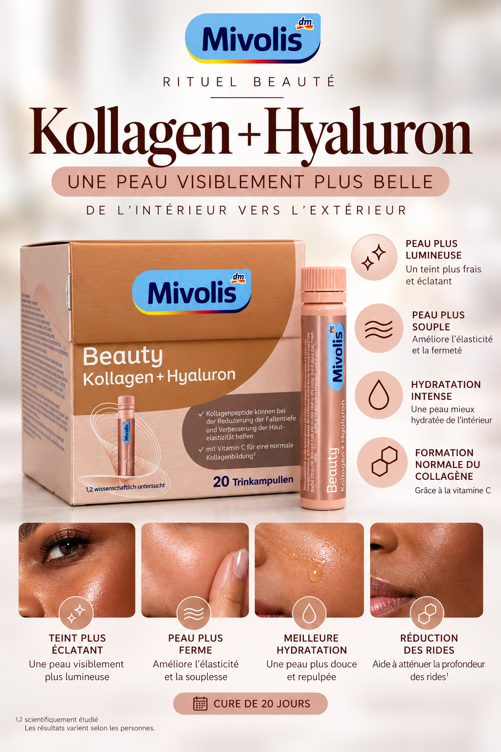 Shot de Collagène+ Acide Hyaluronique 20X15ml