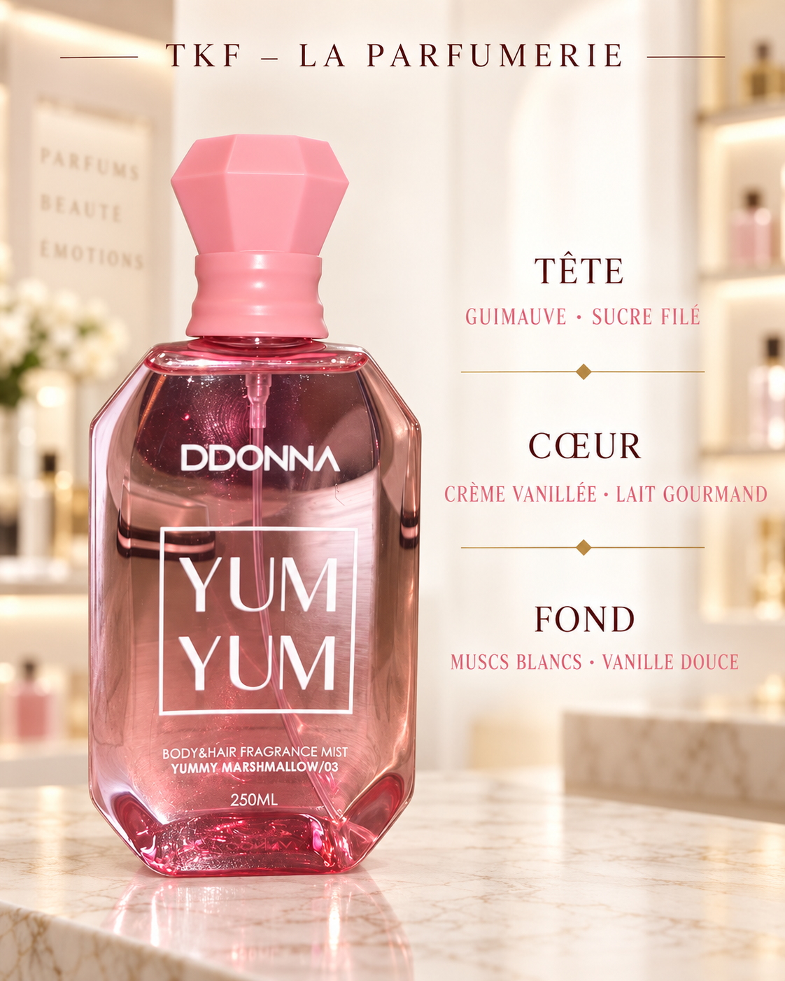 BRUMES PARFUMÉES YUM YUM – CORPS & CHEVEUX – 250 ML