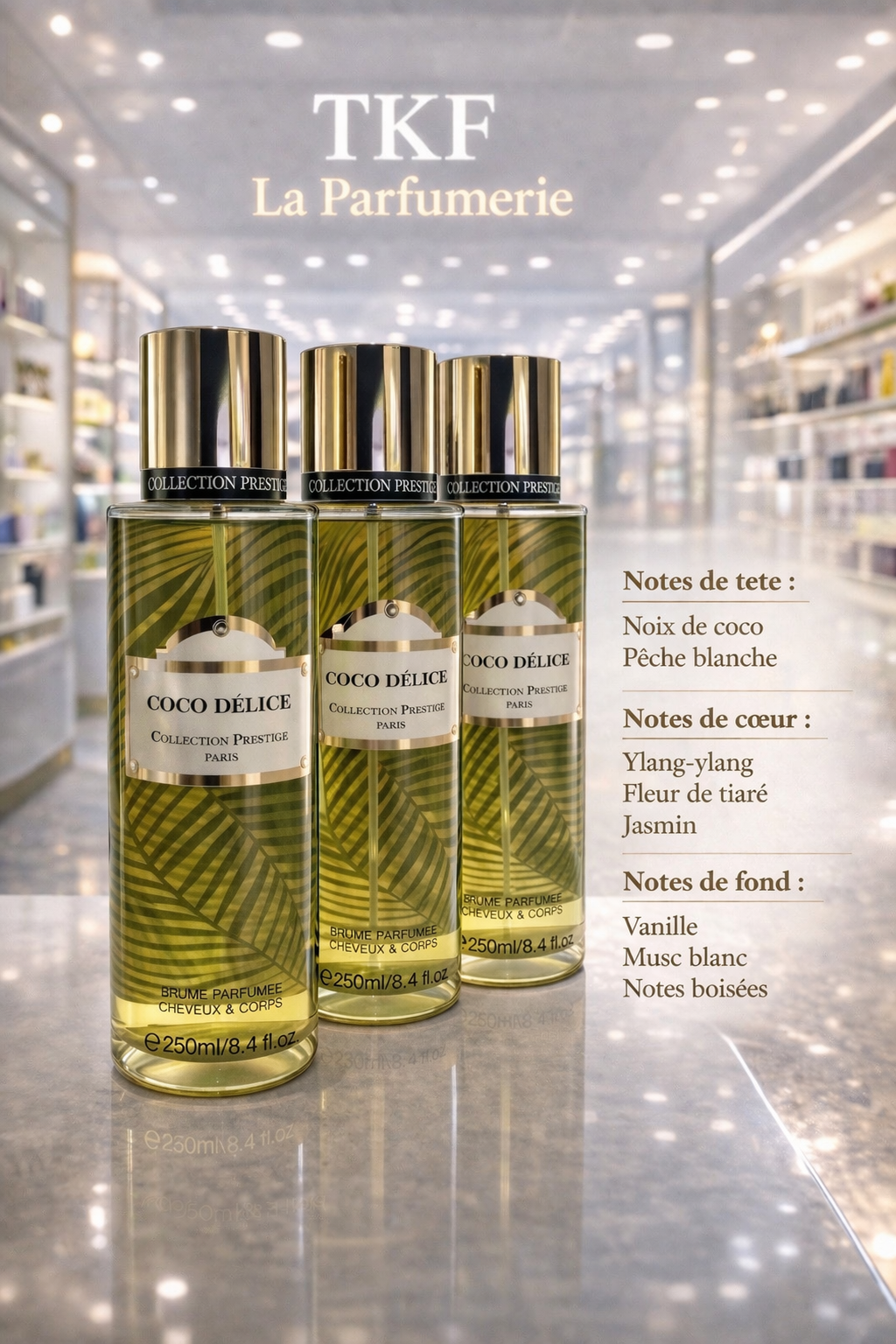 Coco Délice – Brume parfumée cheveux & corps 250ml