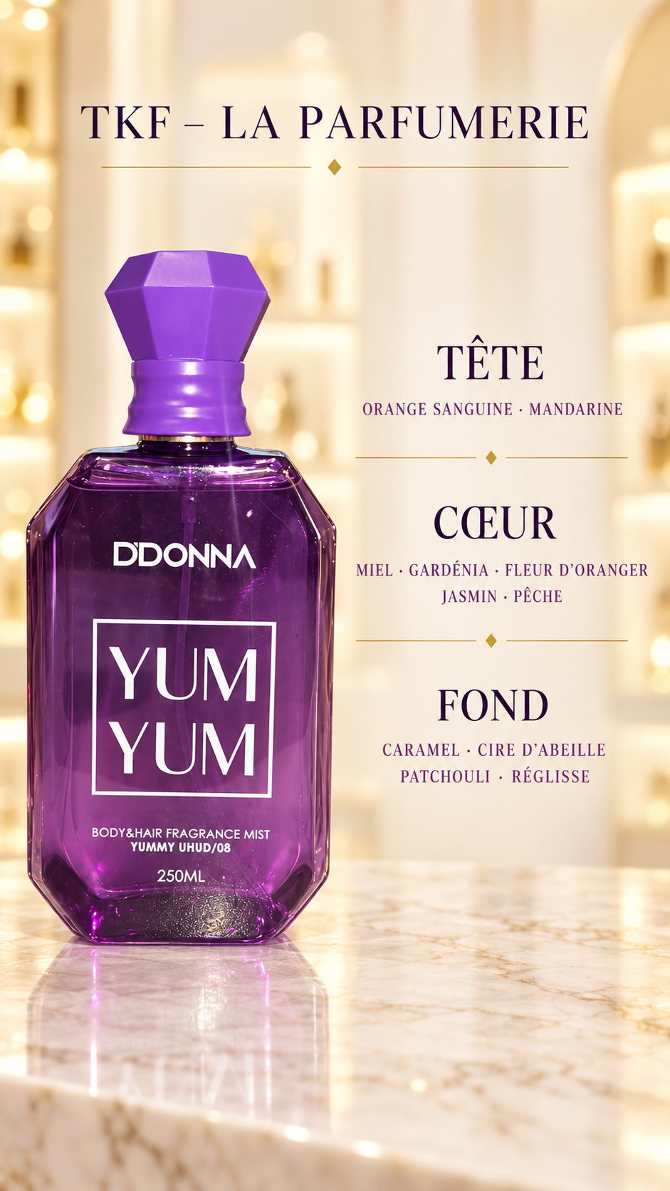 BRUMES PARFUMÉES YUM YUM – CORPS & CHEVEUX – 250 ML