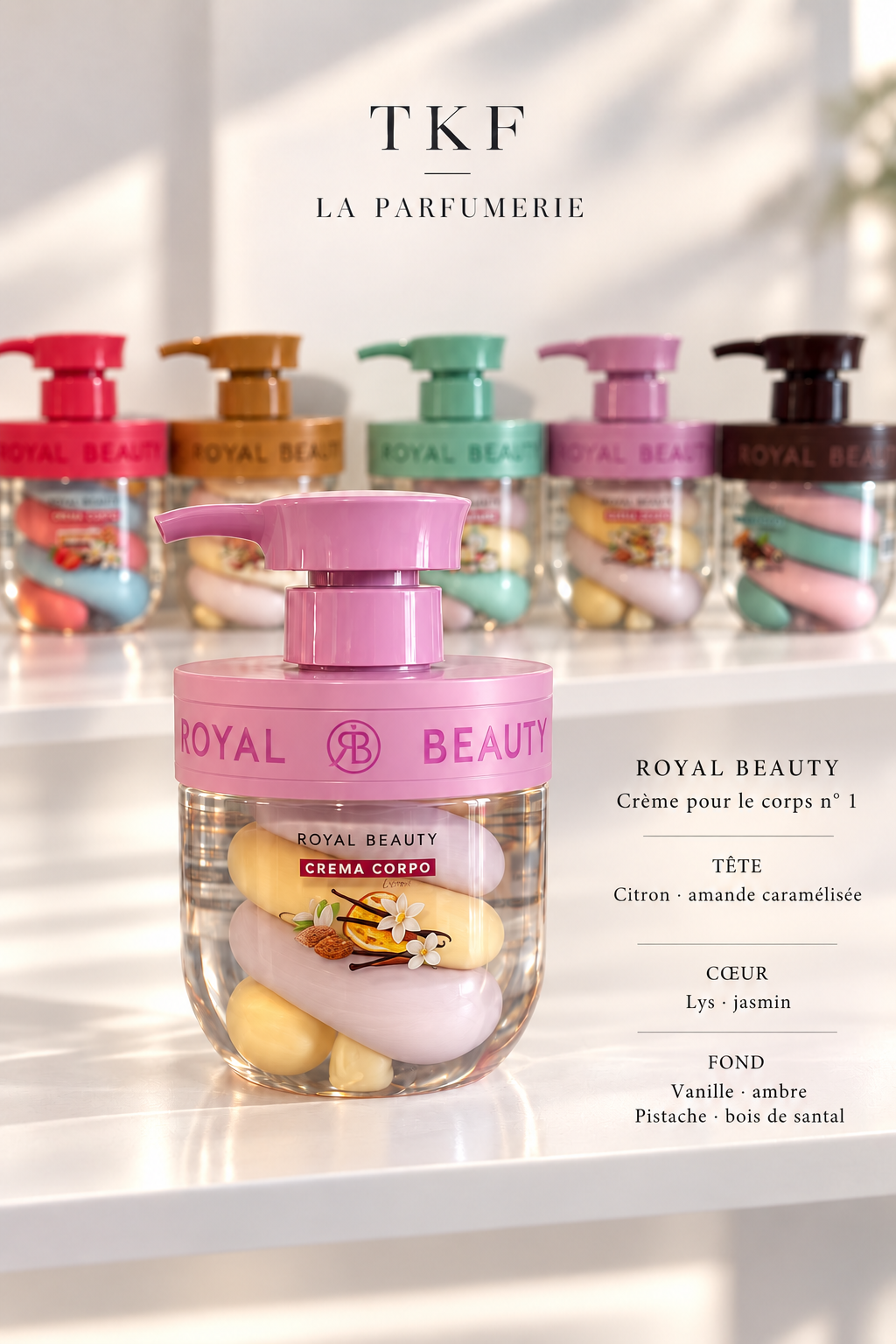 Crèmes corps Gourmandes 360ml Royal Beauty