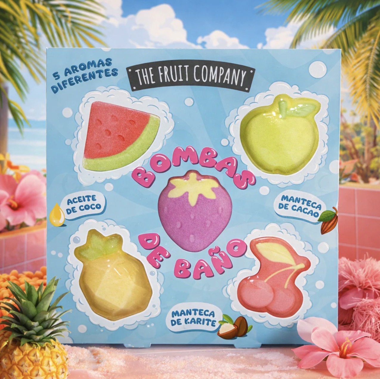 Coffret 5 Bombes de Bain Fruitées – The Fruit Company