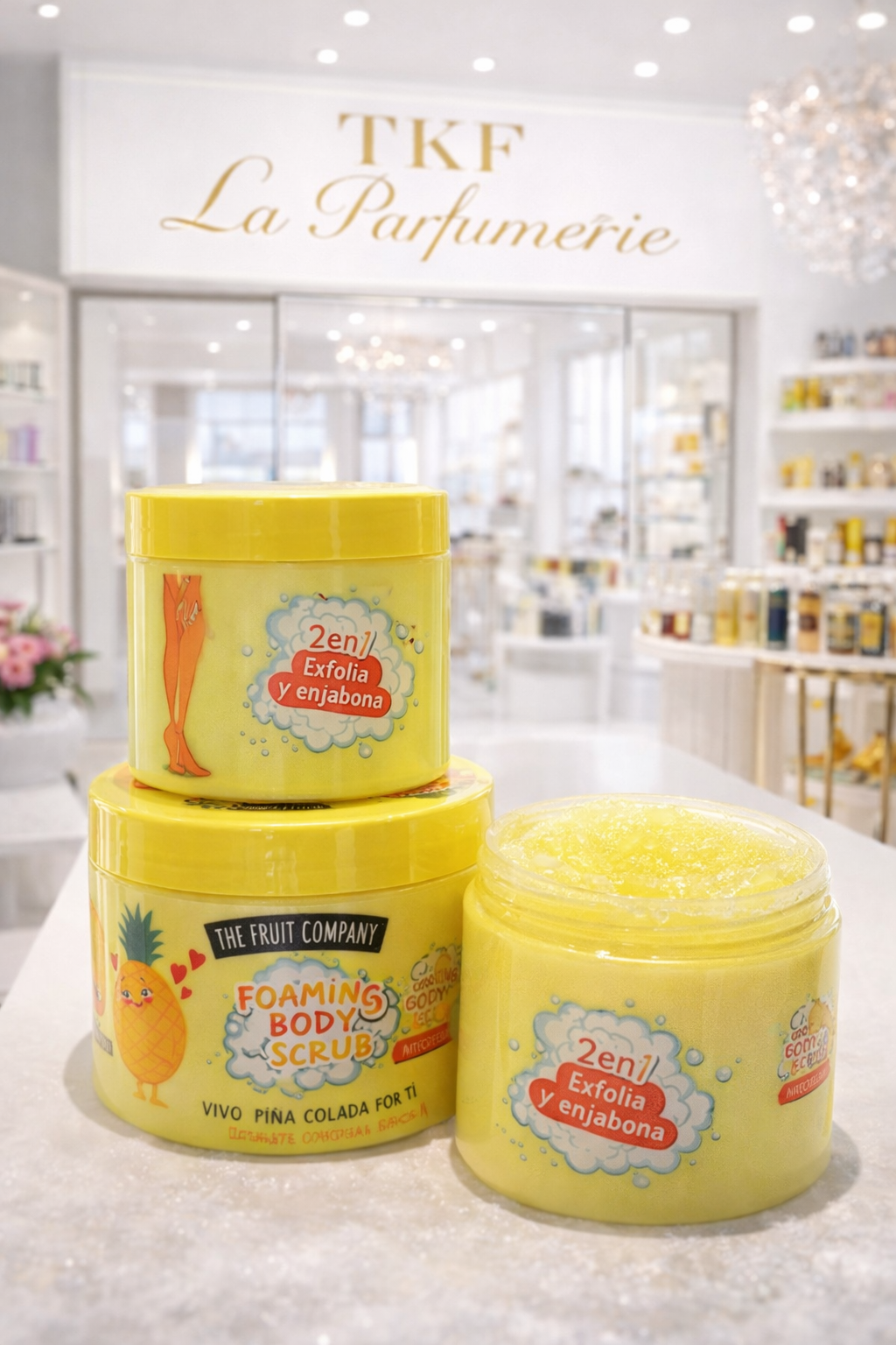 Foaming Body Scrub Piña Colada – 2-en-1 Exfolie & Savonne | The Fruit Company