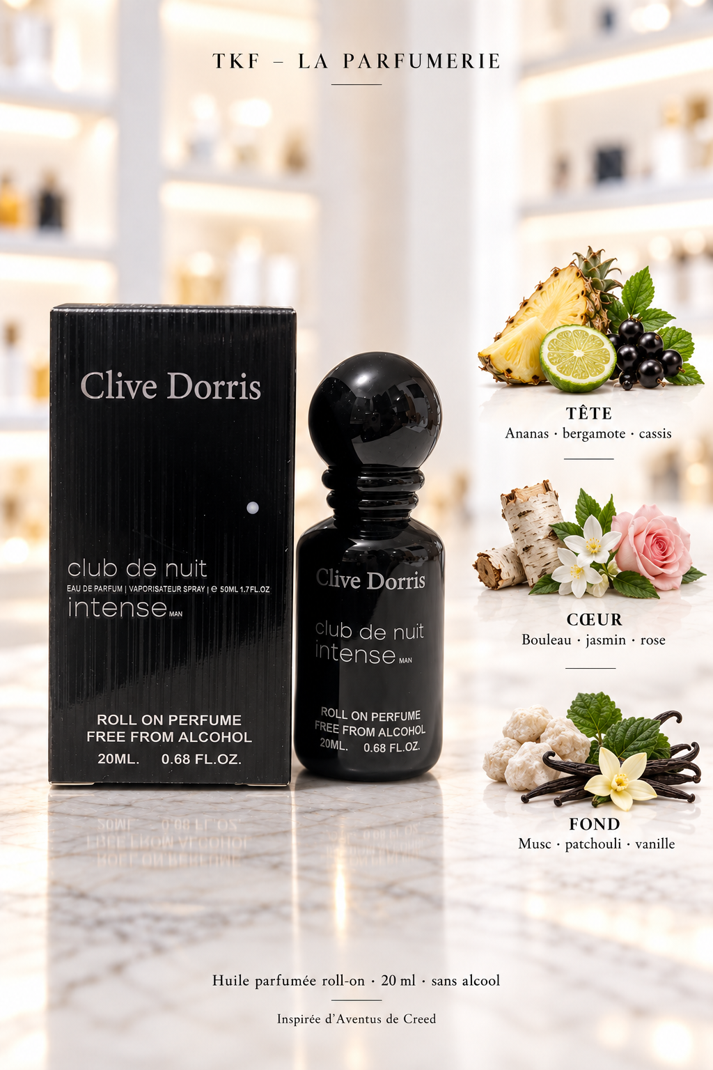 Huiles parfumées roll-on Clive Dorris – 20 ml
