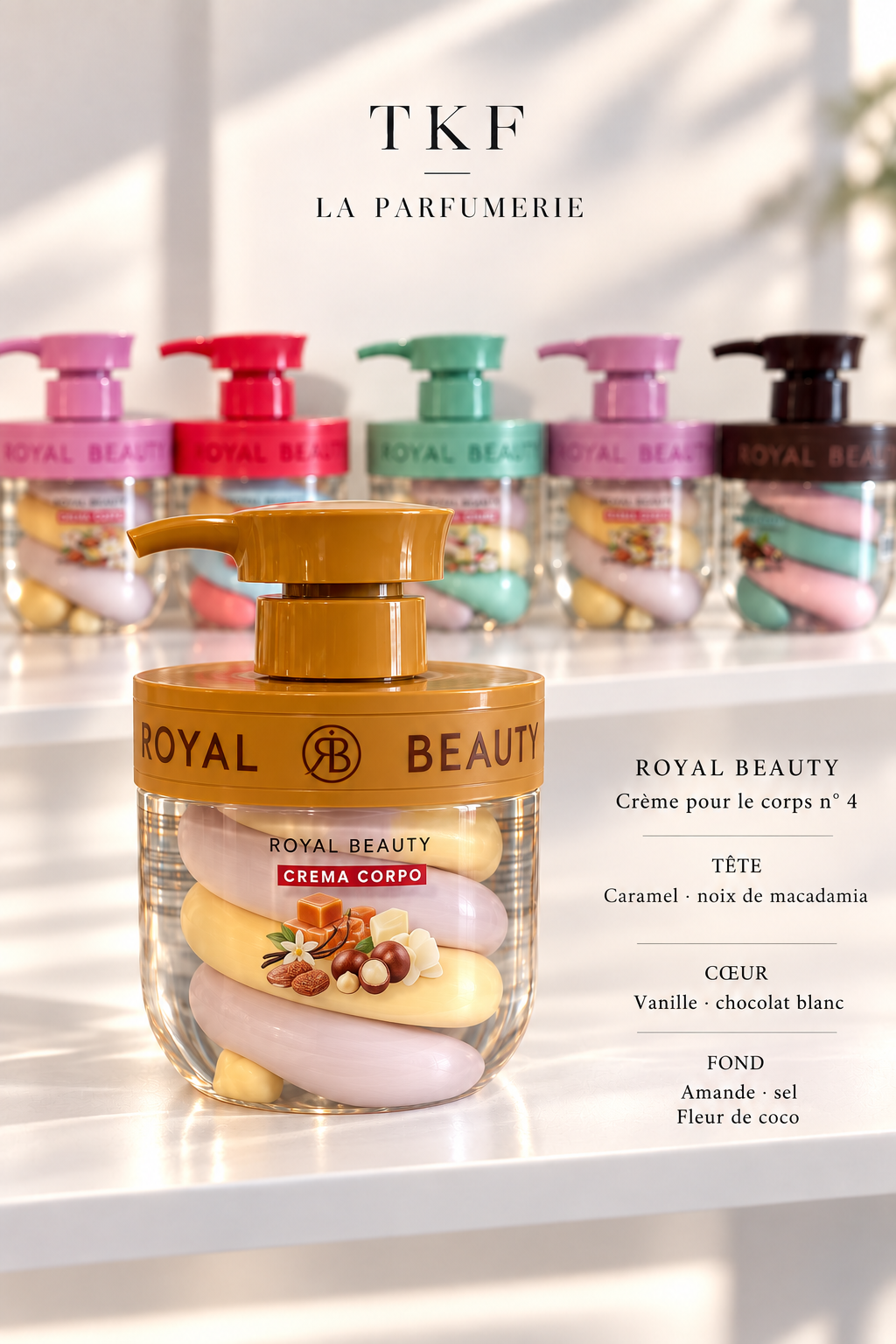 Crèmes corps Gourmandes 360ml Royal Beauty