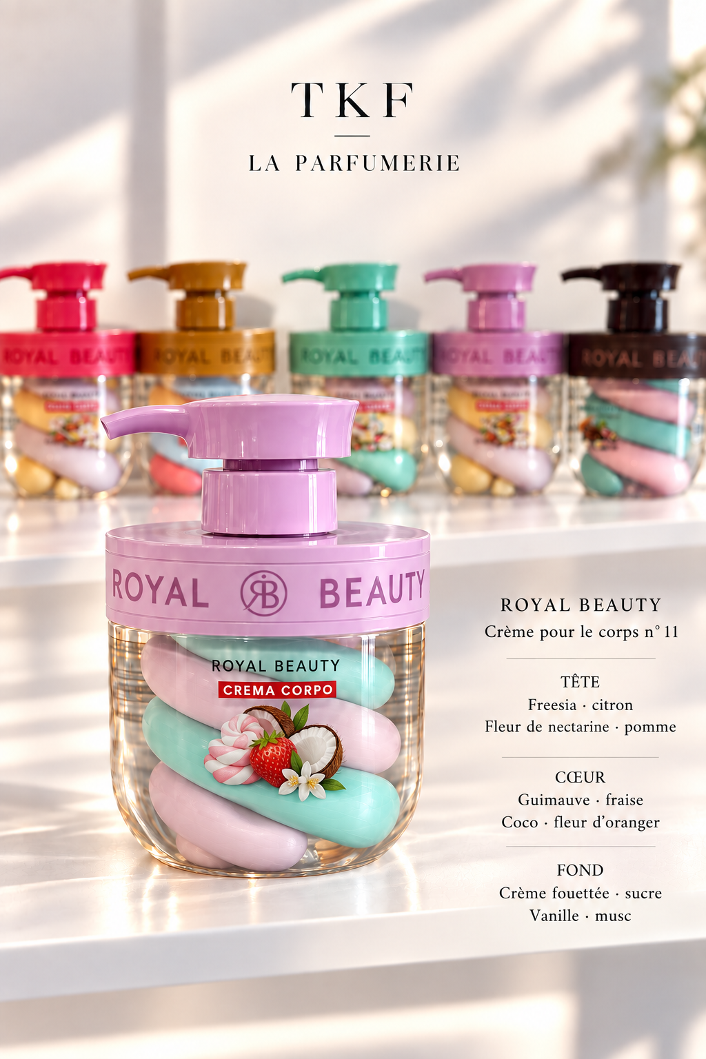 Crèmes corps Gourmandes 360ml Royal Beauty