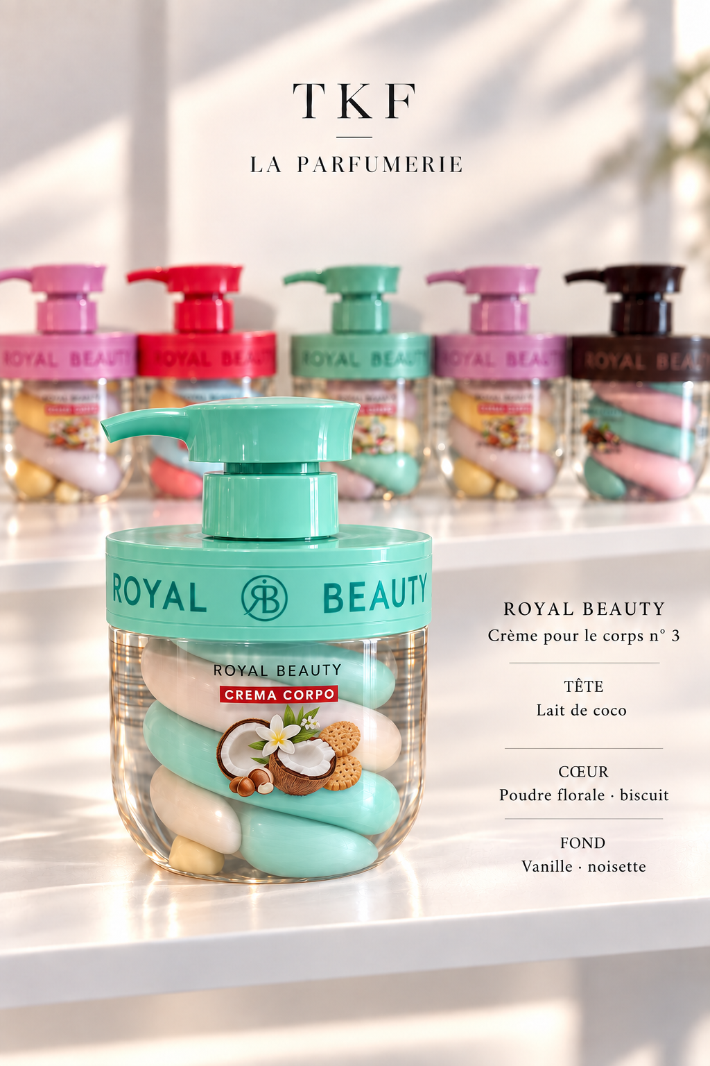 Crèmes corps Gourmandes 360ml Royal Beauty