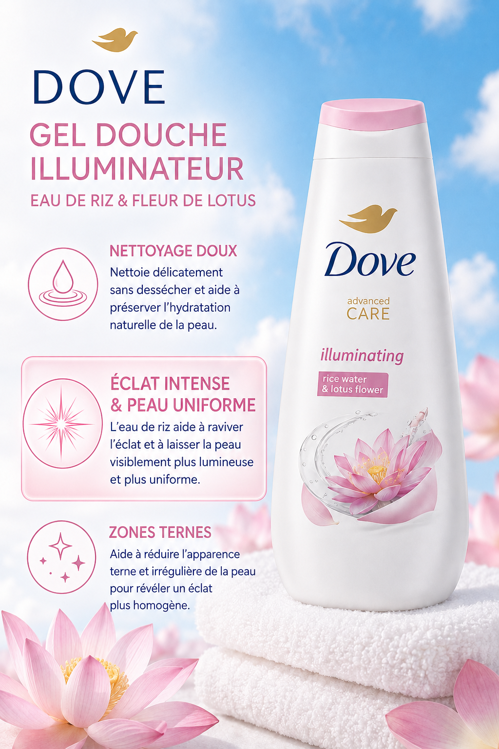 Dove Gel Douche Illuminateur 225ml